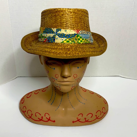 Accessories - Vintage Straw Woven Hat | Unisex Chinese Walking Cap | Vegan Eco Friendly Boho